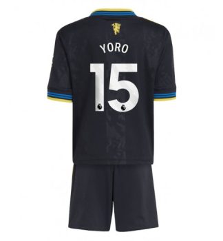 Prodajo Nogometni dres za otroke Manchester United Leny Yoro #15 Tretji 2025-26