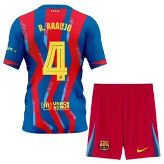 Prodajo Otroški Četrti dres Ronald Araujo #4 FC Barcelona Kompleti 2025–26