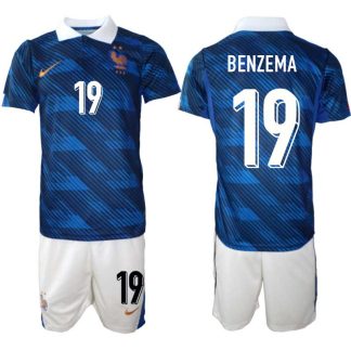 Kupiti Moški Nogometni dres kompleti reprezentance Francija Karim Benzema #19 Domači SP 2026