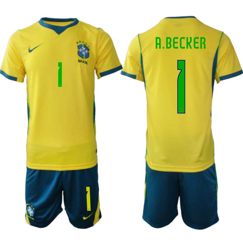 Kupiti Moški Nogometni dres reprezentance Brazilija Alisson Becker #1 Domači SP 2026