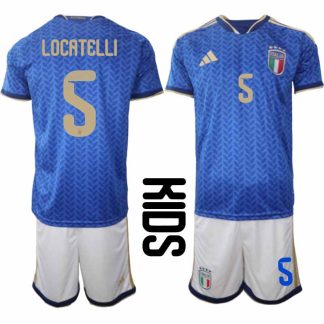 Kupiti Otroški dres komplet reprezentance Italija Manuel Locatelli #5 Domači SP 2026