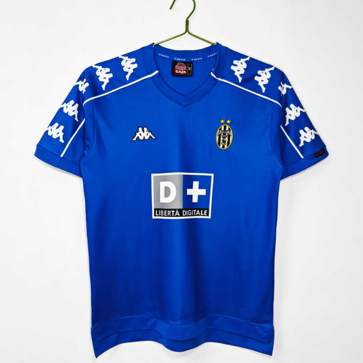 Kupiti Poceni Moški retro nogometni dres Juventus Gostujoči 1999/00 Modra