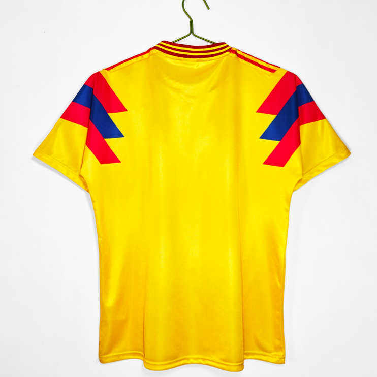 Kupiti Poceni Moški retro nogometni dres Kolumbija Domači SP 1990 Kratek Rokav