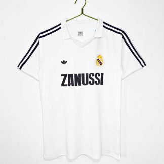 Kupiti Poceni Moški retro nogometni dres Real Madrid Domači 1984/85 bela