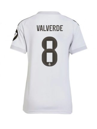 Kupiti Ženski Nogometni dres Real Madrid Federico Valverde #8 Domači 2025-26 Kratek rokav