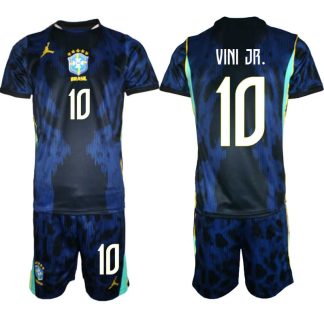 Moški Nogometni dres kompleti reprezentance Brazilija Vinícius Júnior #10 Gostujoči SP 2026