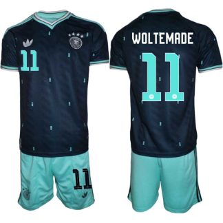 Moški Nogometni dres kompleti reprezentance Nemčija DFB Nick Woltemade #11 Gostujoči SP 2026