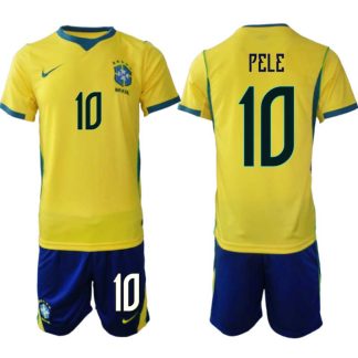 Moški Nogometni dres reprezentance Brazilija Pelé #10 Domači SP 2026 + Kratke hlače