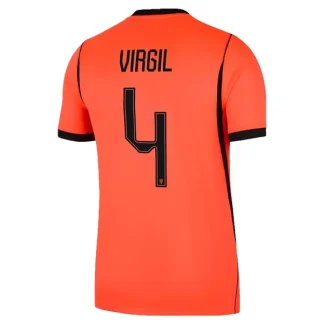 Nakup Poceni Moški Nogometni dres Nizozemska reprezentance Virgil van Dijk #4 Domači SP 2026 oranžna