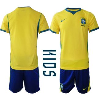 Nogometni dres kompleti za otroke Brazilija Domači SP 2026 z lastnim tiskom