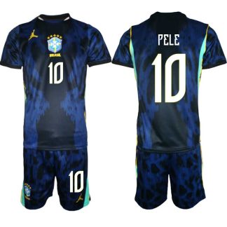 Poceni Moški Nogometni dres kompleti Brazilija Pelé #10 Gostujoči SP 2026
