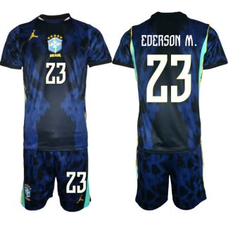 Poceni Moški Nogometni dres kompleti reprezentance Brazilija Ederson Moraes #23 Gostujoči SP 2026