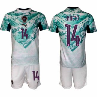 Poceni Nogometni dres Portugalska Gostujoči SP 2026 Gonçalo Inácio #14 + Kratke hlače