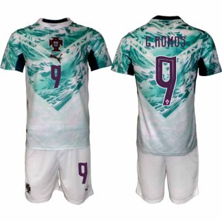 Poceni Nogometni dres Portugalska Gostujoči SP 2026 Gonçalo Ramos #9 + Kratke hlače