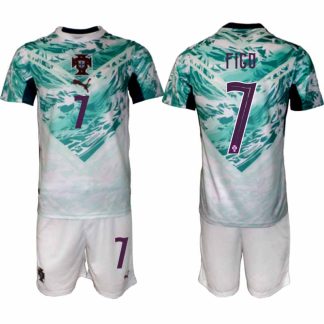 Poceni Nogometni dres Portugalska Gostujoči SP 2026 Luís Figo #7 + Kratke hlače