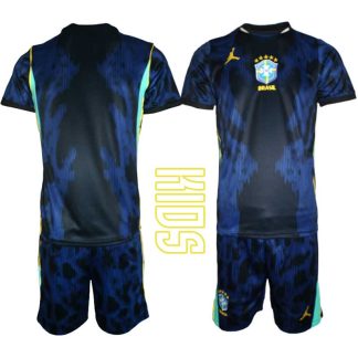 Poceni Otroški Nogometni dres kompleti Brazilija Gostujoči SP 2026 z lastnim tiskom