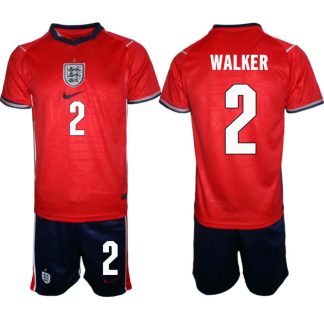 Kupiti Moški Nogometni dres kompleti Anglija SP 2026 Kyle Walker #2 Gostujoči rdeča črna