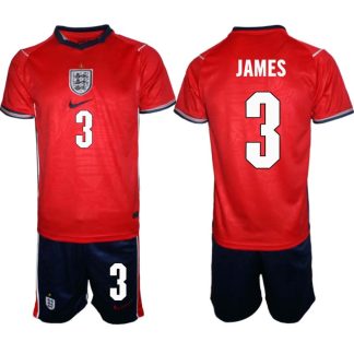 Kupiti Moški Nogometni dres kompleti Anglija SP 2026 Reece James #3 Gostujoči rdeča črna