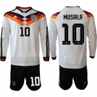 Kupiti Moški Nogometni dres reprezentance Nemčija DFB Jamal Musiala #10 Domači SP 2026 Dolgi Rokav + Kratke hlače