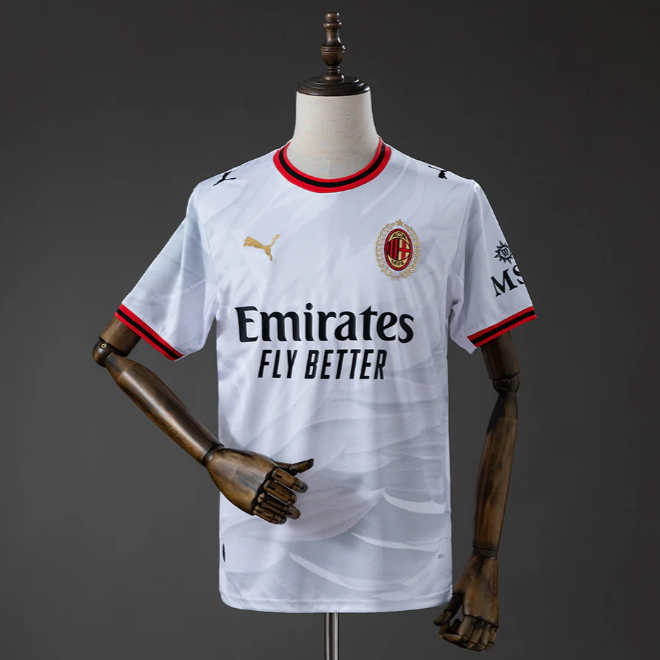 Kupiti Moški nogometni dres AC Milan Gostujoči 2026-27 bela Kratek Rokav