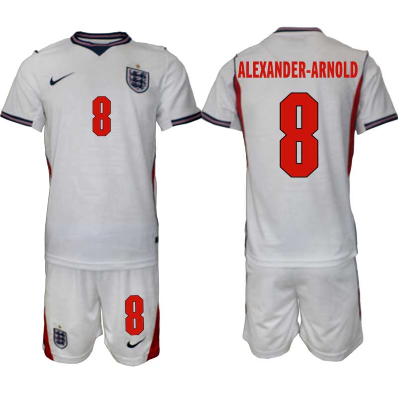 Kupiti Najcenejši Nogometni dres kompleti Anglija SP 2026 reprezentance Trent Alexander-Arnold #8 Domači