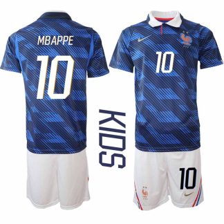 Kupiti Poceni Otroški nogometni dres kompleti Francija SP 2026 reprezentance Kylian Mbappé #10 Domači