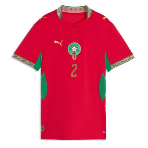 Kupiti Ženski Nogometni dres Maroko SP 2026 Achraf Hakimi #2 Domači rdeča