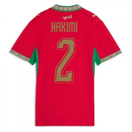 Kupiti Ženski Nogometni dres Maroko SP 2026 Achraf Hakimi #2 Domači rdeča