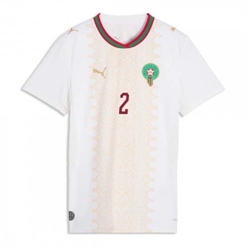 Kupiti Ženski Nogometni dres Maroko SP 2026 Achraf Hakimi #2 Gostujoči reprezentance bela