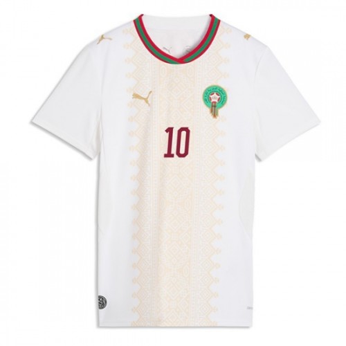 Kupiti Ženski Nogometni dres Maroko SP 2026 Brahim Díaz #10 Gostujoči reprezentance bela