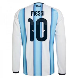 Poceni Nogometni dres Lionel Messi #10 Argentina Domači SP 2026 Dolgi Rokav