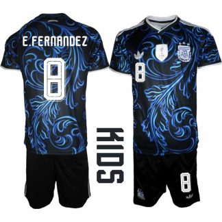 Poceni Otroški nogometni dres Argentina reprezentance Enzo Fernández #8 Gostujoči SP 2026