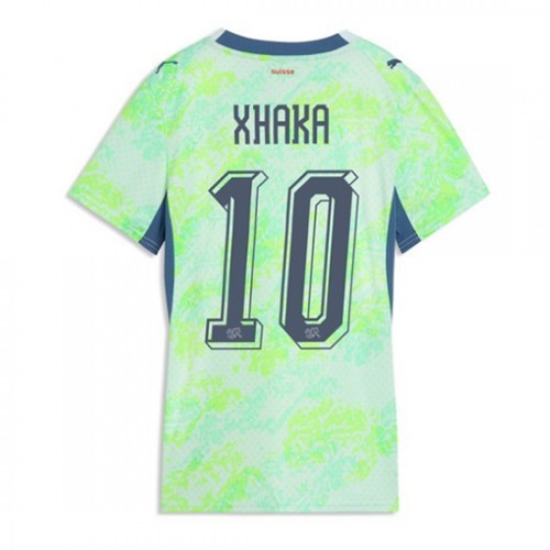 Novi Poceni Ženski Nogometni dres Švica reprezentance Granit Xhaka #10 Gostujoči SP 2026 zelena