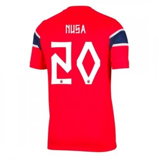 Novi Poceni nogometni dres Antonio Nusa #20 Norveška Domači SP 2026 rdeča Kratek Rokav