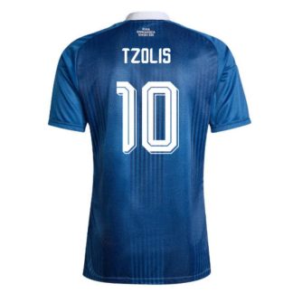 Kupiti Nogometni dres prodaja Grčija SP 2026 Christos Tzolis #10 Gostujoči