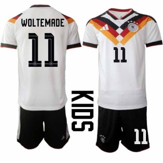 Kupiti Poceni Otroški nogometni dres Nemčija DFB SP 2026 Nick Woltemade #11 Domači