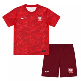 Kupiti Poceni Otroški nogometni dres Poljska Gostujoči 2026/27 + Kratke hlače