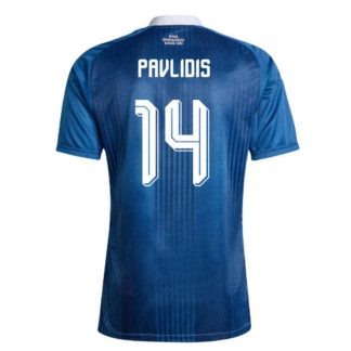 Kupiti Poceni nogometni dres Grčija SP 2026 Vangelis Pavlidis #14 Gostujoči