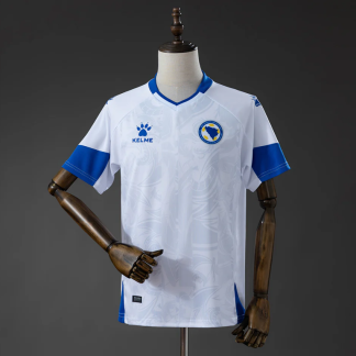 Najcenejši Bosna in Hercegovina Gostujoči 2023-2026 Nogometni dres Moški Kratek Rokav