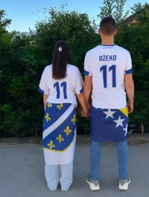 Najcenejsi Bosna in Hercegovina SP 2026 Gostujoci Nogometni dres Edin Dzeko 11.webp
