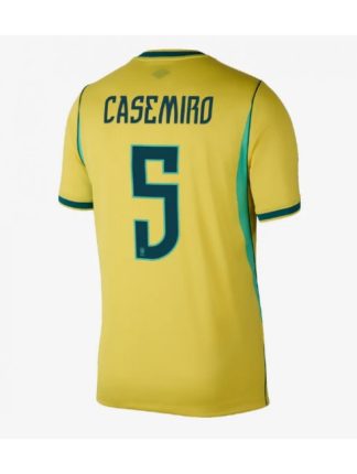 Najcenejši Moški Nogometni dres Brazilija SP 2026 Casemiro #5 Domači rumena Kratek rokav