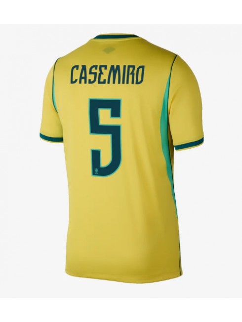Najcenejši Moški Nogometni dres Brazilija SP 2026 Casemiro #5 Domači rumena Kratek rokav