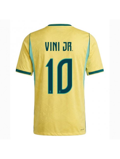 Najcenejši Moški Nogometni dres Brazilija SP 2026 Vinicius Junior #10 Domači rumena Kratek rokav