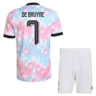 Najcenejši Nogometne majice za otroke kompleti Belgija SP 2026 Kevin De Bruyne #7 Gostujoči