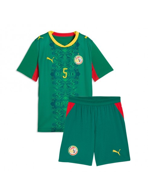 Najcenejši Nogometni dres za otroke kompleti Senegal SP 2026 Idrissa Gueye #5 Gostujoči