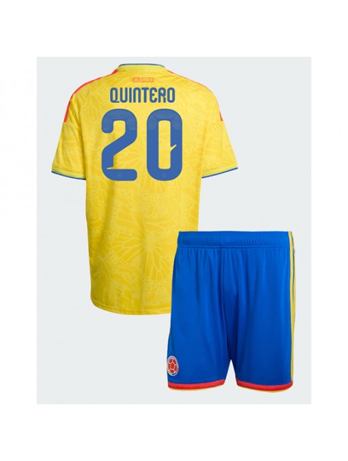 Najcenejši Otroški Nogometni dres kompleti Kolumbija SP 2026 Juan Fernando Quintero #20 Domači