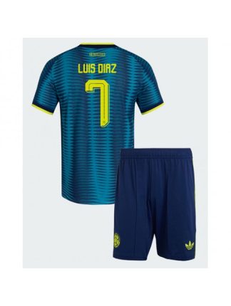 Najcenejši Otroški Nogometni dres kompleti Kolumbija SP 2026 Luis Diaz #7 Gostujoči