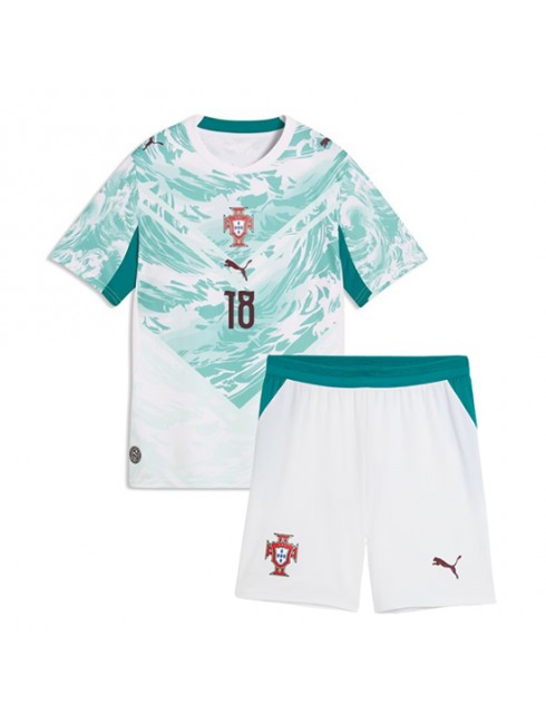 Najcenejši Otroški Nogometni dres kompleti Portugalska SP 2026 Pedro Neto #18 Gostujoči