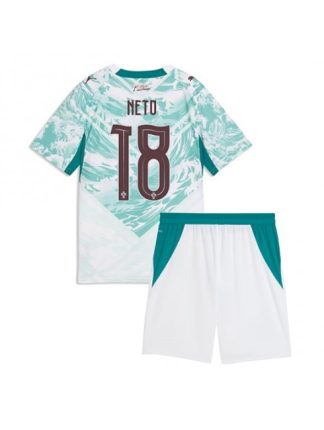 Najcenejši Otroški Nogometni dres kompleti Portugalska SP 2026 Pedro Neto #18 Gostujoči