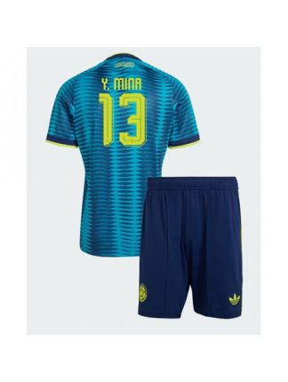 Najcenejši Otroški Nogometni dres kompleti SP 2026 Kolumbija Yerry Mina #13 Gostujoči